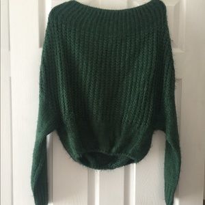 Main strip off shoulder crop sweater size S/M